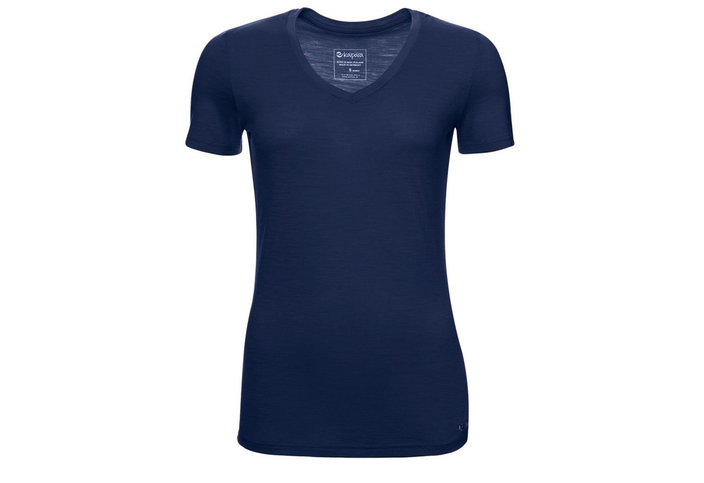 Kaipara - Merino Sportswear Funktionsshirt Merino Shirt Damen Kurzarm Slimfit V-Neck 150 (1-tlg) aus reiner Merinowolle Made in Germany von Kaipara - Merino Sportswear