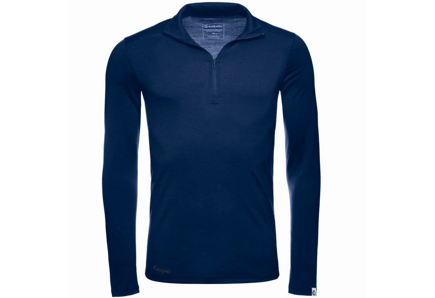 Kaipara - Merino Sportswear Langarmshirt Merino Zip-Neck Herren Slimfit 200 (1-tlg) aus reiner Merinowolle Made in Germany von Kaipara - Merino Sportswear