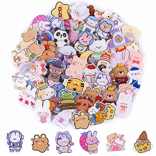 65 Stück Acrylic Brooch Pins, Kalolary Brosche Pins Set Niedliche Ästhetische Abzeichen Kawaii-Rucksacknadeln Schaf Kaninchen Hund Bär Mädchen Cartoon Brosche für Rucksäcke Taschen Jacken Hoodies Hüte von Kalolary