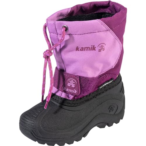 Kamik Snowfox 3 Kinder Schneestiefel - Wasserdichte Winterstiefel Warm Gefüttert - Jungen und Mädchen Stiefel - Perfekt für den Kinderfuß Violett 35 EU von Kamik