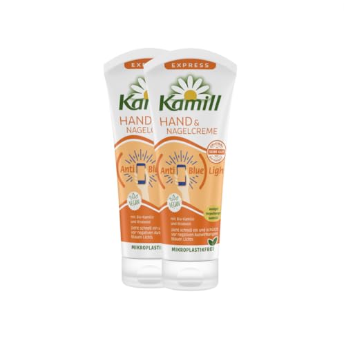 2er Pack Kamill Hand- & Nagelcreme EXPRESS (2 x 100ml) - pflegt & schützt die Hände vor schädlichem Blaulicht mit Anti Blue Light Filter, ohne Mikroplastik & tierische Inhaltsstoffe von Kamill