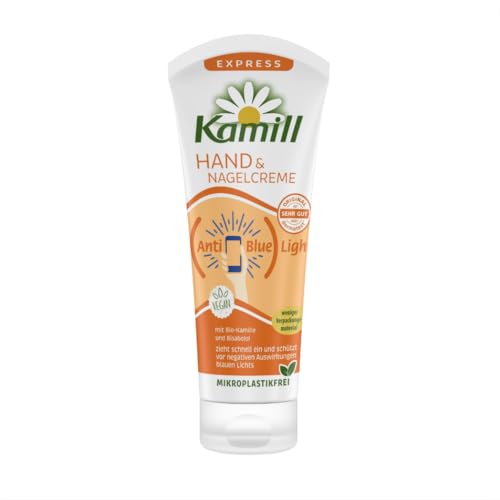 Kamill Hand- & Nagelcreme EXPRESS 100ml - pflegt & schützt die Hände vor schädlichem Blaulicht mit Anti Blue Light Filter, ohne Mikroplastik & tierische Inhaltsstoffe von Kamill