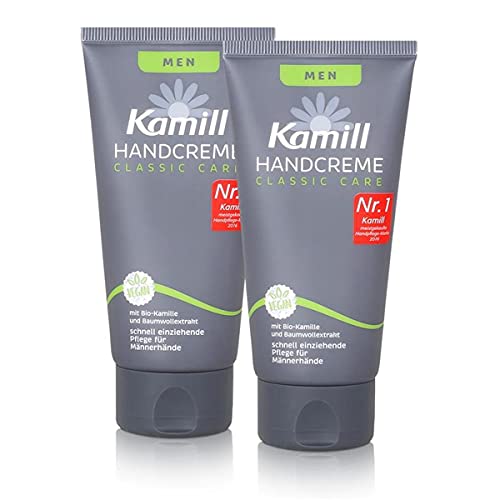 Kamill Handcreme MEN 2er Set (2 x 75ml) - pflegt & schützt mit Bio Kamille & Bisabolol, für trockene & beanspruchte Männerhänd von Kamill