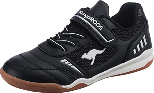 KangaROOS Unisex Kinder K-kingyard Ev Hallenturnschuh, Schwarz Silber, 31 EU von KangaROOS