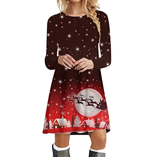 Kanpola Weihnachtskleid Damen Langarm Pullover Kleid Herbst Winter Rundhals Minikleid Rentier Druck Weihnachten Kleider Elegant Weihnachtsfeier Blusenkleid Oberteile Kanpola Weihnachtskleid Damen Langarm Pullover Kleid Herbst Winter Rundhals Minikleid Rentier Druck Weihnachten Kleider Elegant Weihnachtsfeier Blusenkleid Oberteile von Kanpola Damen Sweatshirts