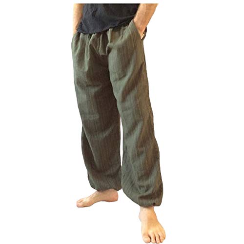 Kanpola Hosen Herren Haremshose Lang Jogginghose Sporthose Leichte Stoffhose Freizeithose mit Taschen Lose Pluderhose Stretch Yoga Hose Strand Bequem Atmungsaktives von Kanpola Herren Top