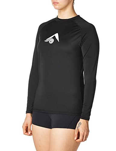 Kanu Surf Damen Rashguardkeri لل / 0 keri Langarm Rashguard LSF 50+ Rash-Guard-Shirt, schwarz, Medium von Kanu Surf