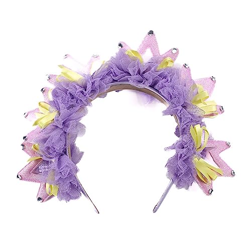 Haarband für Kleinkinder, plissiert, Spitze, Vergnügungspark, Kindertag, Party, Festival, Haarreif für Paare, Kopfschmuck, Haarreifen für Frauen, Weihnachten, glänzend, dekorativer Haarreifen von Kaohxzklcn