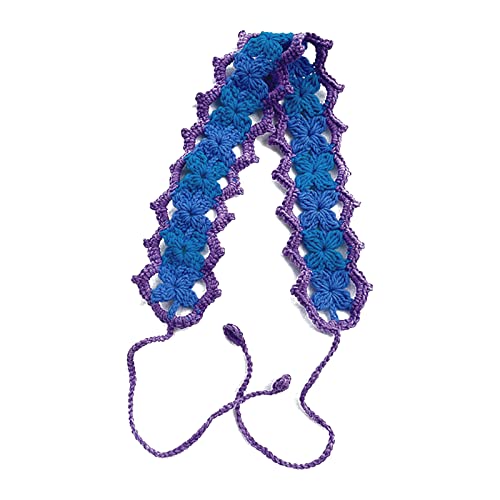 Vielseitiges gehäkeltes Haarband für Damen, Turban, Kopfwickel, Haarschmuck, breite elastische Haarbänder, Blume, gehäkeltes Haarband von Kaohxzklcn