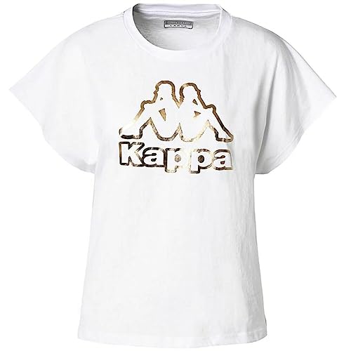 Kappa Damen Duva Active T-Shirt, weiß, XL von Kappa