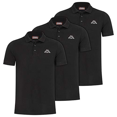 Kappa Herren Polo VELEOT 3 Polo Shirt 3er-Pack s/s 707408 Caviar L von Kappa