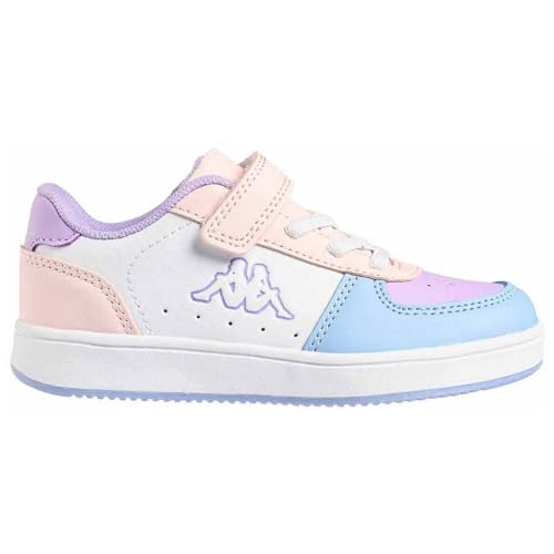 Kappa Unisex Baby Malone Low-top, Weiß, Rosa, Blau, 22 EU von Kappa