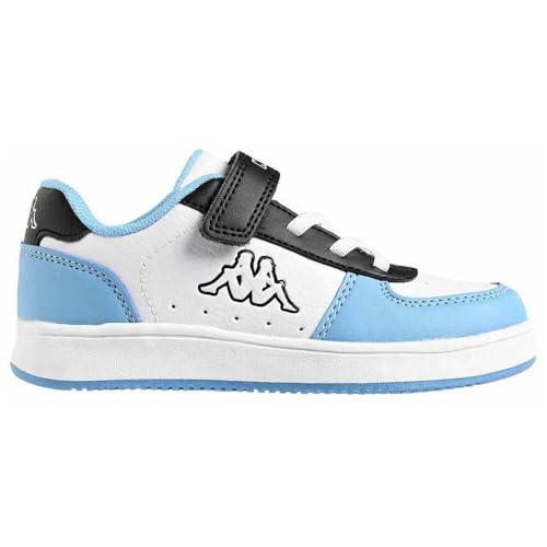 Kappa Unisex Baby Malone Low-top, Weiß, schwarz, blau, 23 EU von Kappa