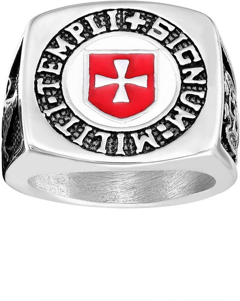 Karisma Fingerring Karisma Männer Edelstahl 316L Ring - Christi Militum Ordo- Freimaurer Ritter Kreuz - RHC4012 - 62 (19.7) von Karisma