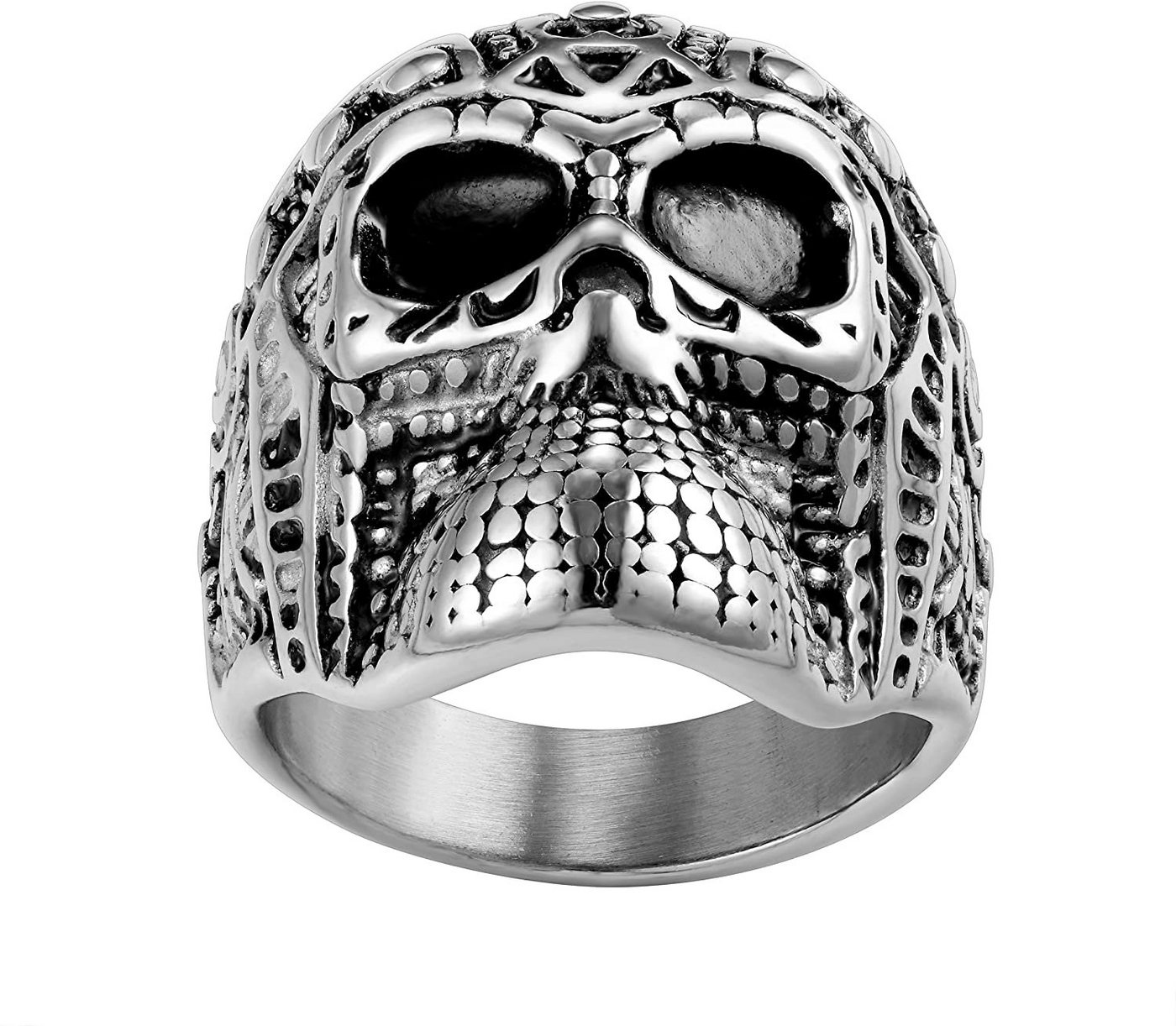 Karisma Fingerring Karisma Männer Edestahl 316L Silber Totenkopf Herrenring geschwärzt- RHC110 - 57 (18.1) von Karisma