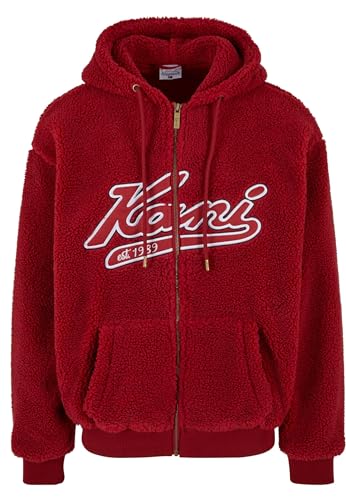 Karl Kani Herren KM233-019-2 KK Varsity Teddy Full Zip Hoodie M Dark red von Karl Kani