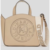 Karl Lagerfeld, K/circle Kleine Tote-bag Mit Lochmuster, Frau, Sand, Größe: X00 von Karl Lagerfeld