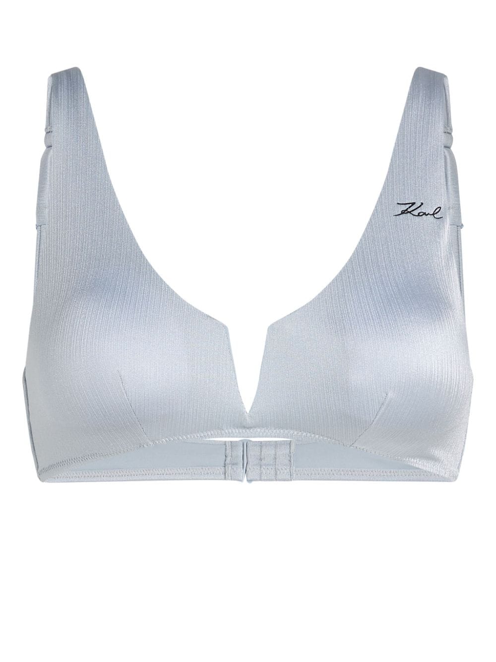 Karl Lagerfeld Bikinioberteil im Metallic-Look - Grau von Karl Lagerfeld