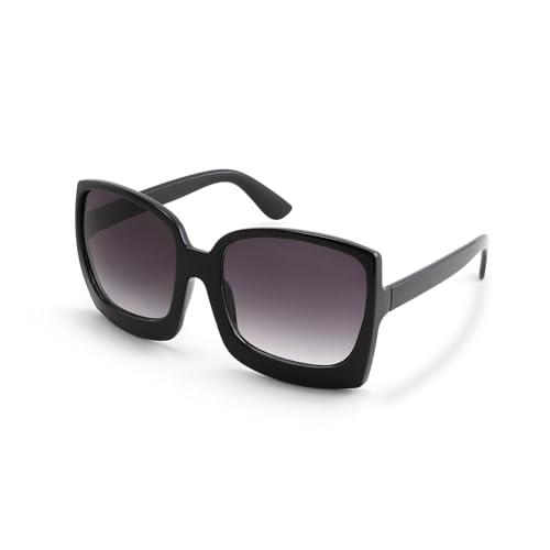 Karsaer Klassische Retro Quadratische Groß Sonnenbrille UV400 Damen, Vintage Rechteckige Übergroß Sonnenbrille K7075 von Karsaer