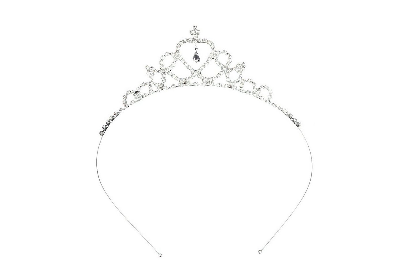 Katara Diadem Zubehör JGA Diadem für Kinder, Damen in Herz Form, Haarreif, Fasching, Karneval, Krone, Mädchen, Prinzessinen, Hochzeit von Katara