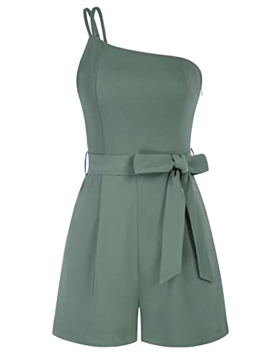 Kate Kasin Lässiger Stil Sommer Outfits Damen Damen Jumpsuit Kurz Mit Taillenschnürung Farbe:Grau Olivgrün S von Kate Kasin