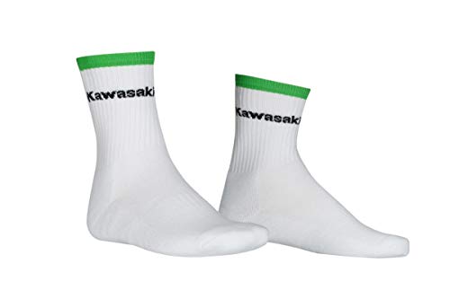 Kawasaki SPORT Socken kurz weiß grün (31-34) von Kawasaki