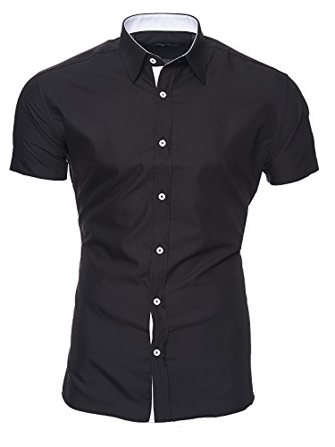 Kayhan Herren Kurzarm Hemd Florida Black XXL von Kayhan