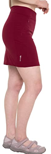 Kaymountain Damen Trekking Wander Outdoor Skort Hosenrock Rock Short Marbella Ultra Leicht Rubin 42 von Kaymountain