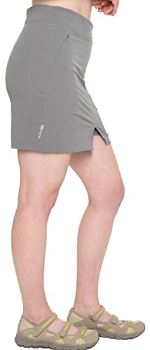 Kaymountain Damen Trekking Wander Outdoor Skort Hosenrock Rock Short Marbella Ultra Leicht Stone 40 von Kaymountain