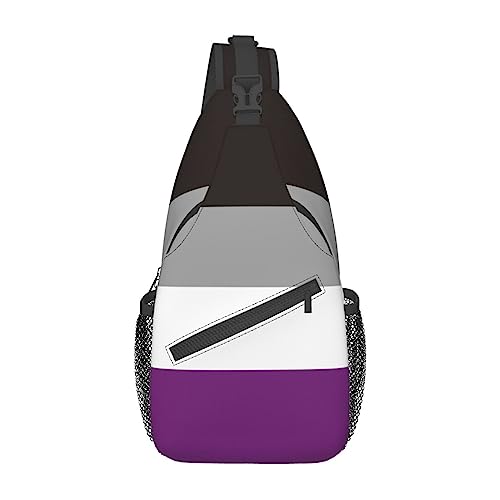 Cross-Brusttasche, Diagonal Asexual Pride Running Fanny Pack Gürteltasche mit verstellbarem Riemen für Damen und Herren, freihändige Geldbörse, Hüfttasche von KazUp