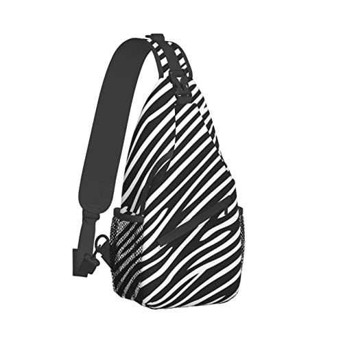 Cross-Brusttasche, diagonal, Zebra-gestreift, Lauf-Fanny-Pack-Gürteltasche mit verstellbarem Riemen für Damen und Herren, freihändige Geldbörse, Hüfttasche von KazUp