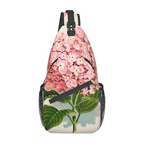 Cross-Brusttasche, diagonal rosa Blumen, Laufgürteltasche, Gürteltasche mit verstellbarem Riemen, für Damen und Herren, freihändige Geldbörse, Hüfttasche von KazUp