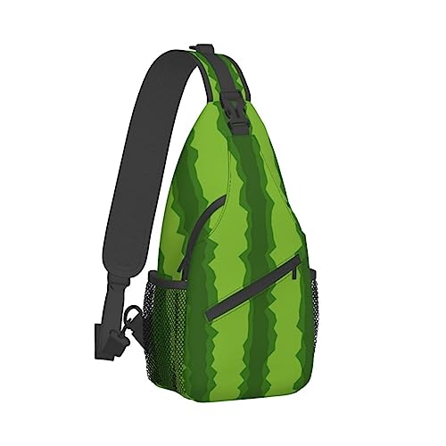 Cross-Brusttasche, diagonale Wassermelonen-Lauf-Fanny-Pack-Gürteltasche mit verstellbarem Riemen für Damen und Herren, freihändige Geldbörse, Hüfttasche von KazUp