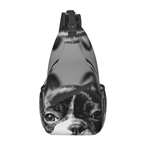 Cross-Brusttasche, diagonale französische Bulldogge, Running Fanny Pack, Gürteltasche mit verstellbarem Riemen, für Damen und Herren, freihändige Geldbörse, Hüfttasche von KazUp