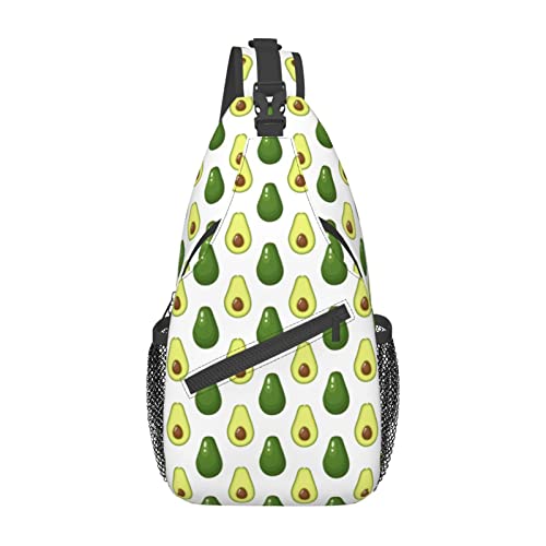 Cross-Brusttasche, diagonale niedliche Avocado-Lauf-Fanny-Pack-Gürteltasche mit verstellbarem Riemen für Damen und Herren, freihändige Geldbörse, Hüfttasche von KazUp