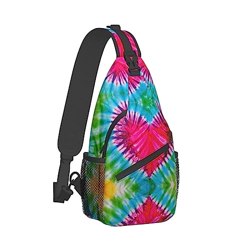 Cross-Brusttasche Diagonal Tie Dye Running Fanny Pack Gürteltasche mit verstellbarem Riemen für Damen Herren Hands Free Wallet Taillentasche von KazUp