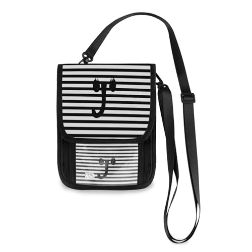 Kcldeci Reisebrieftasche, Geldbörse, Handytasche, Crossbody-Tasche, Pop-Art, Katze, Reise-Halstasche, Reisepasshülle für Damen und Herren, mehrfarbig, Einheitsgröße, Casual von Kcldeci