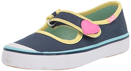 Keds Harper Mary Jane flache Schuhe für Kinder, unisex, Marineblau/mehrfarbig, 8 US Little Kid von Keds