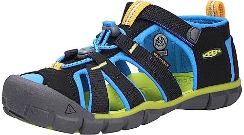 KEEN, Unisex Kinder Seacamp 2 CNX Sandalen , Black Brilliant Blue , 38 EU von KEEN