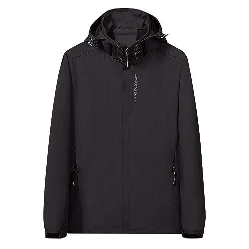 Keepink Wasserdichte Damen-Jacke, leicht, atmungsaktiv, schnell trocknend, verstaubar, mit Kapuze, Windbreaker, Damen-Regenmäntel, Outdoor-Camping, Regen-Trench mit Taschenabstand, 2 x Schwarz, 44 Keepink Wasserdichte Damen-Jacke, leicht, atmungsaktiv, schnell trocknend, verstaubar, mit Kapuze, Windbreaker, Damen-Regenmäntel, Outdoor-Camping, Regen-Trench mit Taschenabstand, 2 x Schwarz, 44 von Keepink