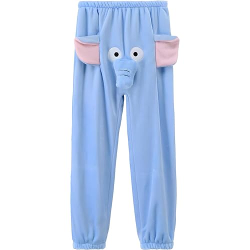 Elephant Pajama Short, Fliegendem Elefanten Unisex-Shorts, Fliegendem Elefanten Unisex-Shorts, Lustige Elefanten-Shorts, Neuartige Elefanten Shorts, Schlafanzug-Shorts (Blau Lang, L) von Keeplus