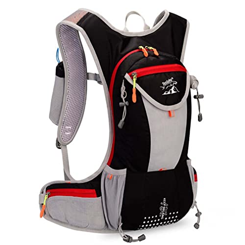 Superie Outdoor Leichte Und Atmungsaktive Rucksack-Fahrradtasche, Fahrradrucksack, Großer Reiserucksack, Wasserdicht Radsport Rucksack Sportrucksack Hydration Rucksack für Herren/Damen (Schwarz) von Keeplus