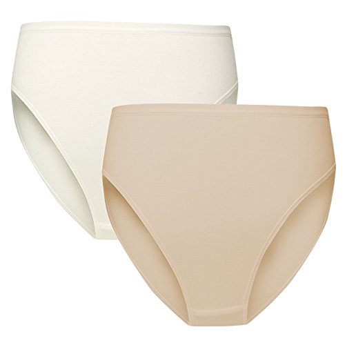 Kefeiyi Mädchen Ballett Unterwäsche 2er Pack Baumwolle Kinder Tanz Slip Briefs Dance Panties Weich und Atmungsaktiv Weiß und Hautfarbe - Größe 110 für Körpergröße 95-105cm von Kefeiyi