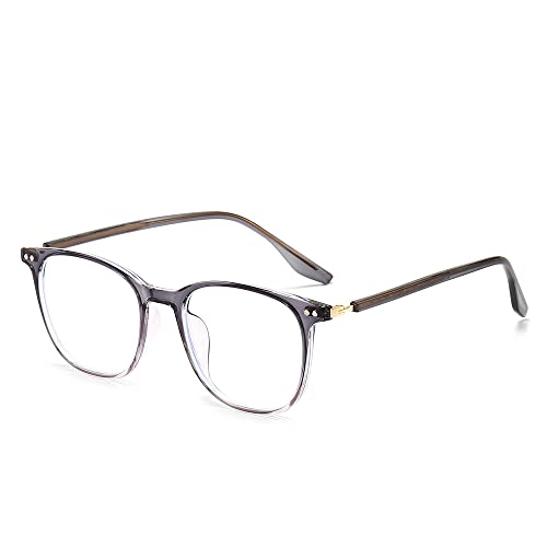 Kelens Blaulichtfilter Brille Quadratische Klare Linse Nerdbrille Damen Herren Großer Rahmen UV Blaues Blockiert Retro Brille Augenbelastung Reduzieren Brille von Kelens