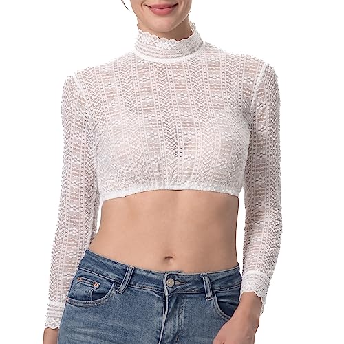Kelliar Damen Dirndl Bluse Hochgeschlossen Langarm Weiße Trachtenbluse Größe 46 Kelliar Damen Dirndl Bluse Hochgeschlossen Langarm Weiße Trachtenbluse Größe 46 von Kelliar