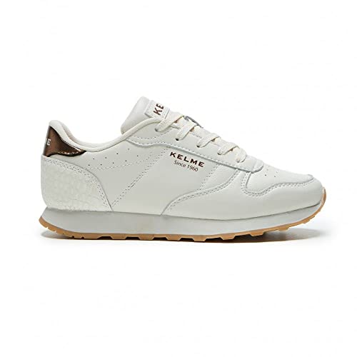 KELME Damen Zapatillas Casual Mujer Victory Low-top, Blanco Y ORO, 37 EU von Kelme