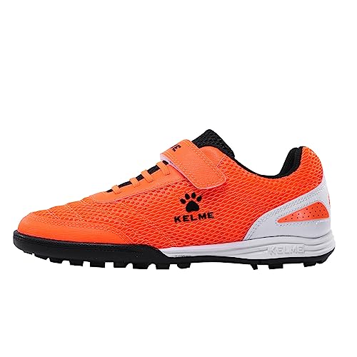 KELME Fußballschuhe Jungen/Kinder Kunstrasen Trainingsschuhe Mädchen Sneaker Sportschuhe Indoor Outdoor Turf Football Schuhe Unisex Orange EU 39 von Kelme