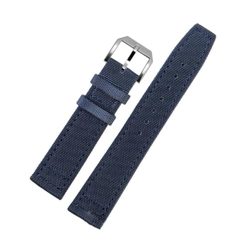 KemEng Nylon Armbandwatchgurte 20/21/22mm Nylon Canvas Watchband, Blauer Stiftverschluss, 20mm Goldverschluss von KemEng