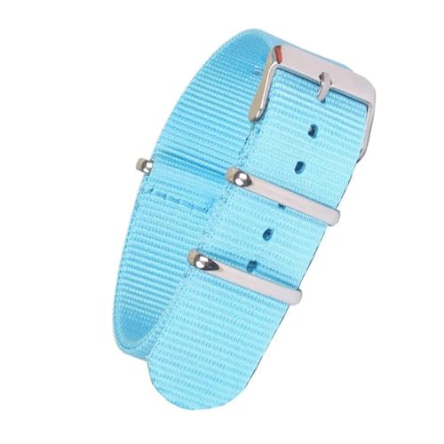 KemEng Nylon Uhrband mit Stiftschnalle 18/20/22mm NATO Ersatzuhr -Gurt, Blau, 20mm von KemEng