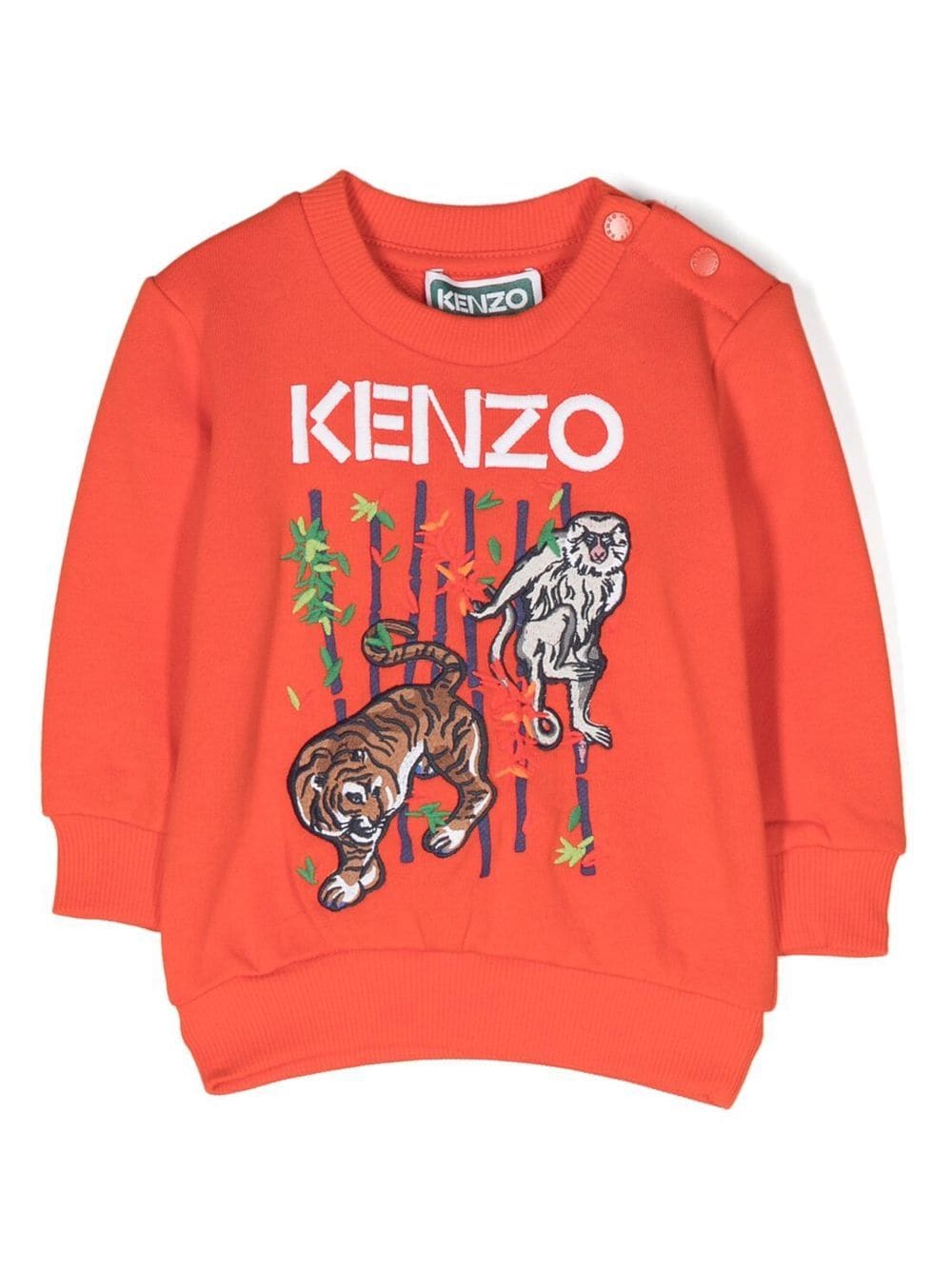 Kenzo Kids Sweatshirt mit Logo-Print - Rot von Kenzo Kids